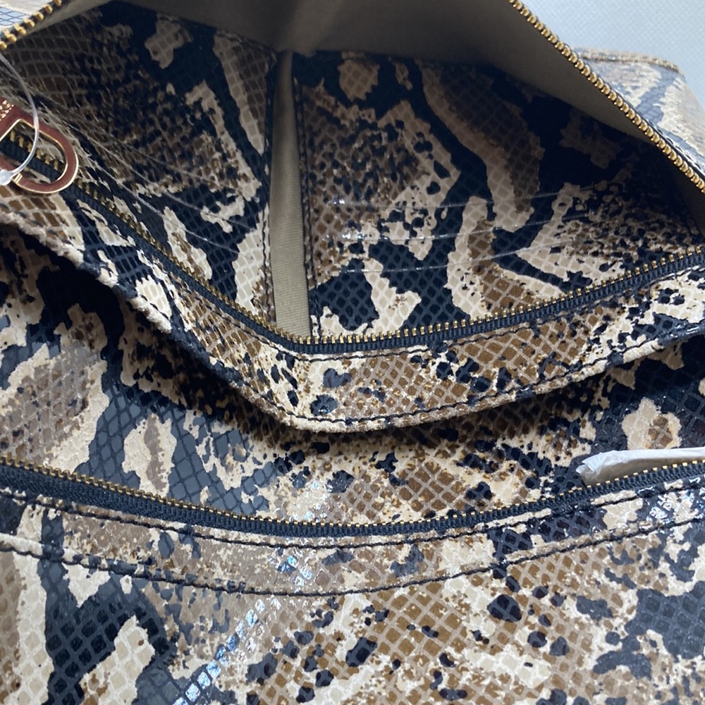 Ann Taylor Multi Color Embossed Python Clutch - N… - image 5